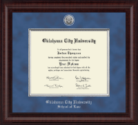 Oklahoma City University diploma frame - Presidential Silver Engraved Diploma Frame in Premier