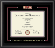 University of Minnesota Duluth Spirit Medallion Diploma Frame in Midnight