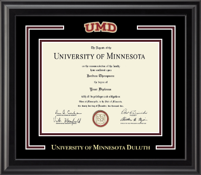 University of Minnesota Duluth diploma frame - Spirit Medallion Diploma Frame in Midnight