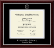 Oklahoma City University diploma frame - Silver Embossed Diploma Frame in Gallery Silver