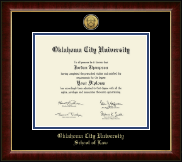 Oklahoma City University diploma frame - Gold Engraved Medallion Diploma Frame in Murano