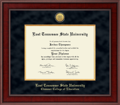 East Tennessee State University diploma frame - Presidential Gold Engraved Diploma Frame in Jefferson