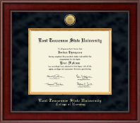 East Tennessee State University Presidential Gold Engraved Diploma Frame in Jefferson