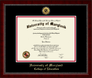 University of Maryland, College Park diploma frame - Gold Engraved Medallion Diploma Frame in Sutton