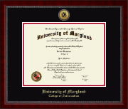 University of Maryland, College Park diploma frame - Gold Engraved Medallion Diploma Frame in Sutton