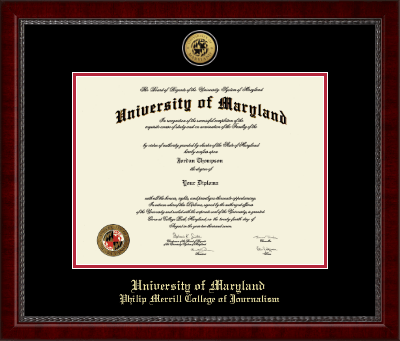 University of Maryland, College Park diploma frame - Gold Engraved Medallion Diploma Frame in Sutton