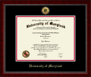 University of Maryland, College Park Gold Engraved Medallion Diploma Frame in Sutton