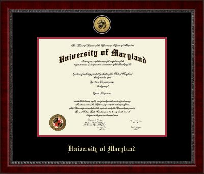 University of Maryland, College Park diploma frame - Gold Engraved Medallion Diploma Frame in Sutton