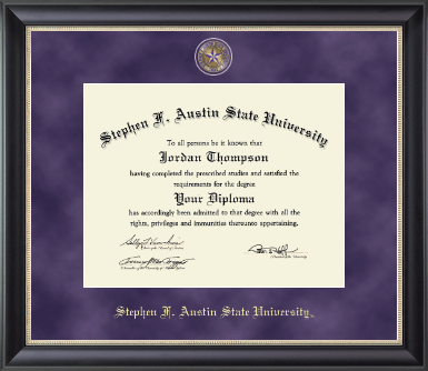 Stephen F. Austin State University diploma frame - Regal Edition Diploma Frame in Noir