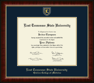 East Tennessee State University diploma frame - Masterpiece Medallion Diploma Frame in Murano