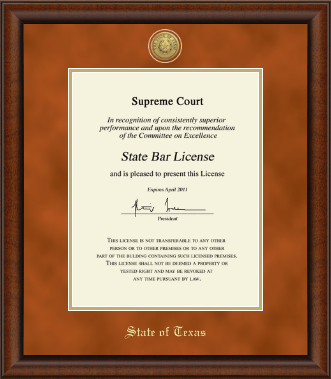 The University of Texas at Austin certificate frame - Gold Engraved Medallion Certificate Frame in Austin