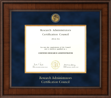 Research Administrators Certification Council certificate frame - Presidential Gold Engraved Certificate Frame in Madison