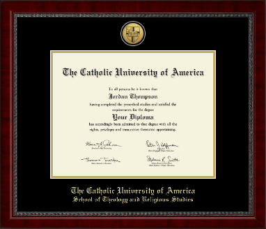The Catholic University of America diploma frame - Gold Engraved Medallion Diploma Frame in Sutton