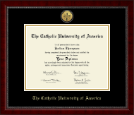 The Catholic University of America Gold Engraved Medallion Diploma Frame in Sutton