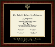 The Catholic University of America diploma frame - Gold Embossed Diploma Frame in Murano
