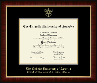 The Catholic University of America diploma frame - Gold Embossed Diploma Frame in Murano