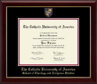 The Catholic University of America diploma frame - Masterpiece Medallion Diploma Frame in Gallery