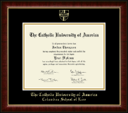 The Catholic University of America diploma frame - Gold Embossed Diploma Frame in Murano