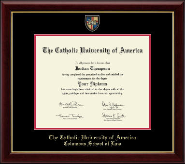 The Catholic University of America diploma frame - Masterpiece Medallion Diploma Frame in Gallery