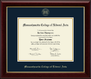 Massachusetts College of Liberal Arts Gold Embossed Diploma Frame in Gallery
