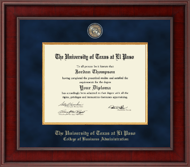 University of Texas at El Paso diploma frame - Presidential Masterpiece Diploma Frame in Jefferson