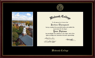 Wabash College diploma frame - Campus Scene Diploma Frame in Galleria