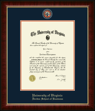 University of Virginia diploma frame - Masterpiece Medallion Diploma Frame in Murano