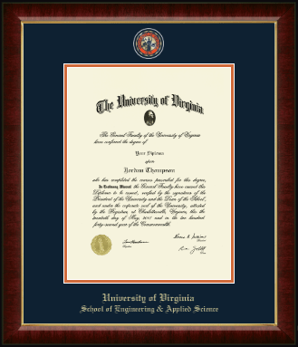 University of Virginia diploma frame - Masterpiece Medallion Diploma Frame in Murano