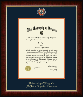 University of Virginia diploma frame - Masterpiece Medallion Diploma Frame in Murano