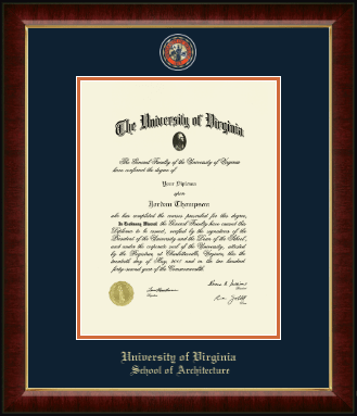 University of Virginia diploma frame - Masterpiece Medallion Diploma Frame in Murano