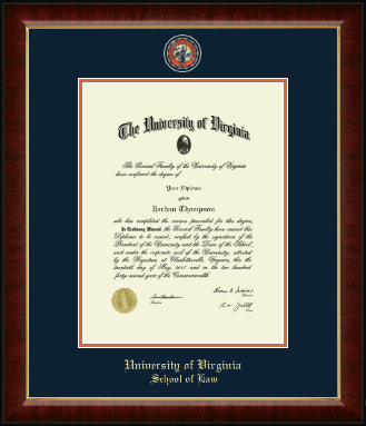 University of Virginia diploma frame - Masterpiece Medallion Diploma Frame in Murano