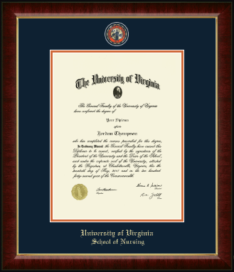 University of Virginia diploma frame - Masterpiece Medallion Diploma Frame in Murano