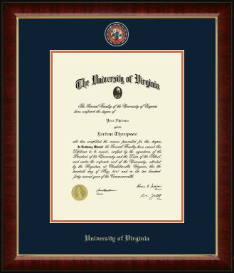 University of Virginia diploma frame - Masterpiece Medallion Diploma Frame in Murano