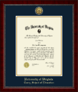 University of Virginia Gold Engraved Medallion Diploma Frame in Sutton