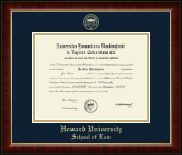 Howard University School of Law Gold Embossed Diploma Frame in Murano