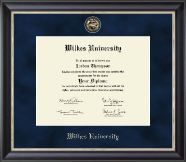 Wilkes University diploma frame - Regal Edition Diploma Frame in Noir