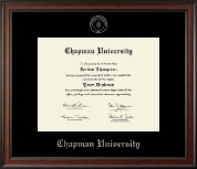 Chapman University Silver Embossed Diploma Frame in Studio