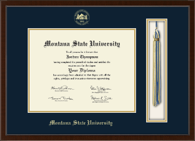 Montana State University Bozeman diploma frame - Tassel & Cord Diploma Frame in Delta