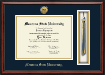 Montana State University Bozeman diploma frame - Gold Engraved Tassel & Cord Diploma Frame in Southport
