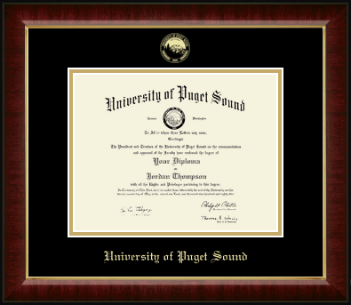 University of Puget Sound diploma frame - Gold Embossed Diploma Frame in Murano