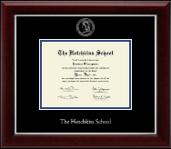 The Hotchkiss School diploma frame - Silver Embossed Diploma Frame in Gallery Silver