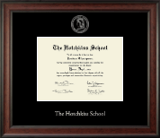 The Hotchkiss School diploma frame - Silver Embossed Diploma Frame in Studio