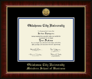 Oklahoma City University diploma frame - Gold Engraved Medallion Diploma Frame in Murano