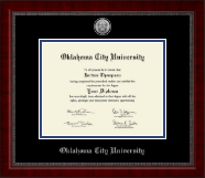 Oklahoma City University Silver Engraved Medallion Diploma Frame in Sutton