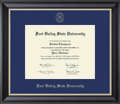 Fort Valley State University diploma frame - Gold Embossed Diploma Frame in Noir