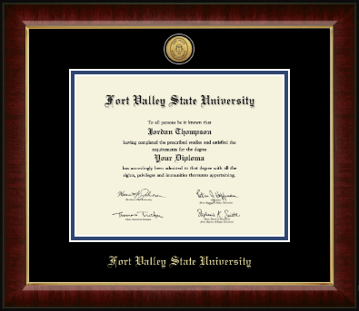 Fort Valley State University diploma frame - Gold Engraved Medallion Diploma Frame in Murano