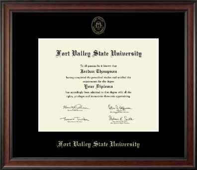 Fort Valley State University diploma frame - Gold Embossed Diploma Frame in Studio