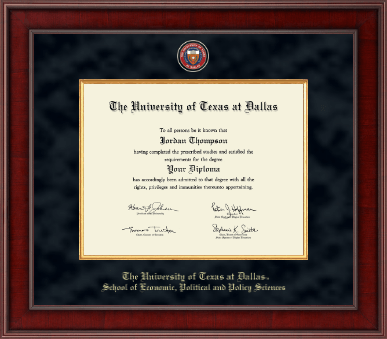 The University of Texas at Dallas diploma frame - Presidential Masterpiece Diploma Frame in Jefferson