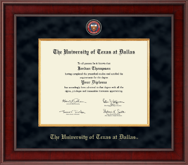 The University of Texas at Dallas diploma frame - Presidential Masterpiece Diploma Frame in Jefferson