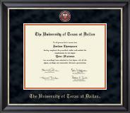 The University of Texas at Dallas Masterpiece Medallion Diploma Frame in Noir